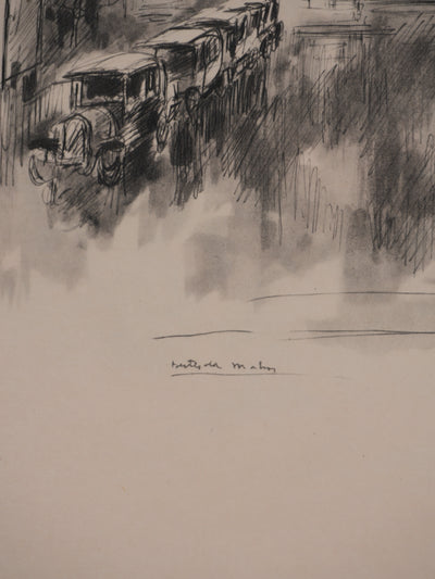 Berthold MAHN : Quartier Latin, environ du Panthéon, Héliogravure signée