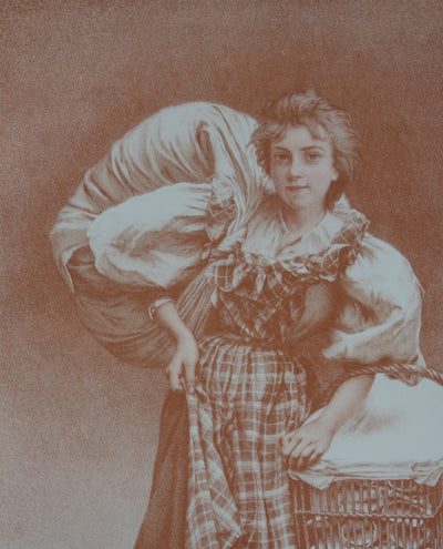 Camille BELLANGER : La Blanchisseuse, Lithographie originale signée