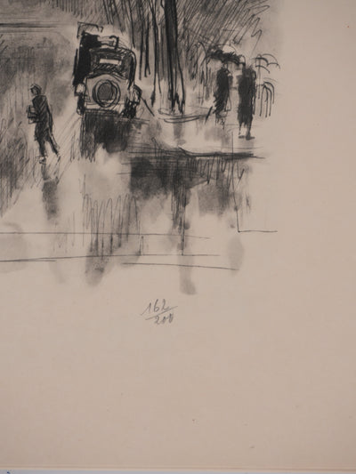 Berthold MAHN : Quartier Latin, environ du Panthéon, Héliogravure signée