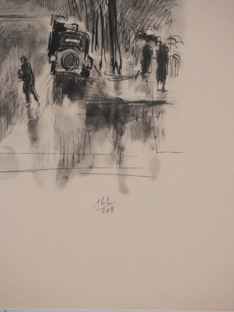Berthold MAHN : Quartier Latin, environ du Panthéon, Héliogravure signée