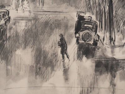 Berthold MAHN : Quartier Latin, environ du Panthéon, Héliogravure signée