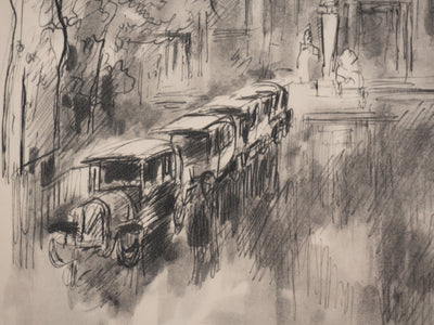 Berthold MAHN : Quartier Latin, environ du Panthéon, Héliogravure signée