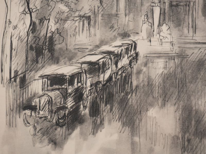 Berthold MAHN : Quartier Latin, environ du Panthéon, Héliogravure signée