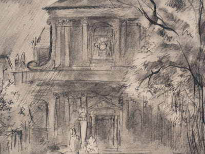 Berthold MAHN : Quartier Latin, environ du Panthéon, Héliogravure signée