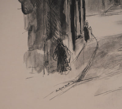 Berthold MAHN : Quartier Latin, Saint Etienne du Mont, Héliogravure signée