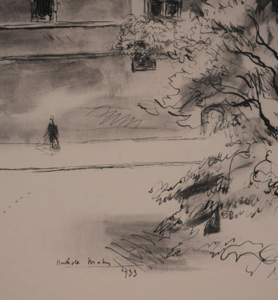 Berthold MAHN : Quartier Latin, Les toits parisiens, Héliogravure signée
