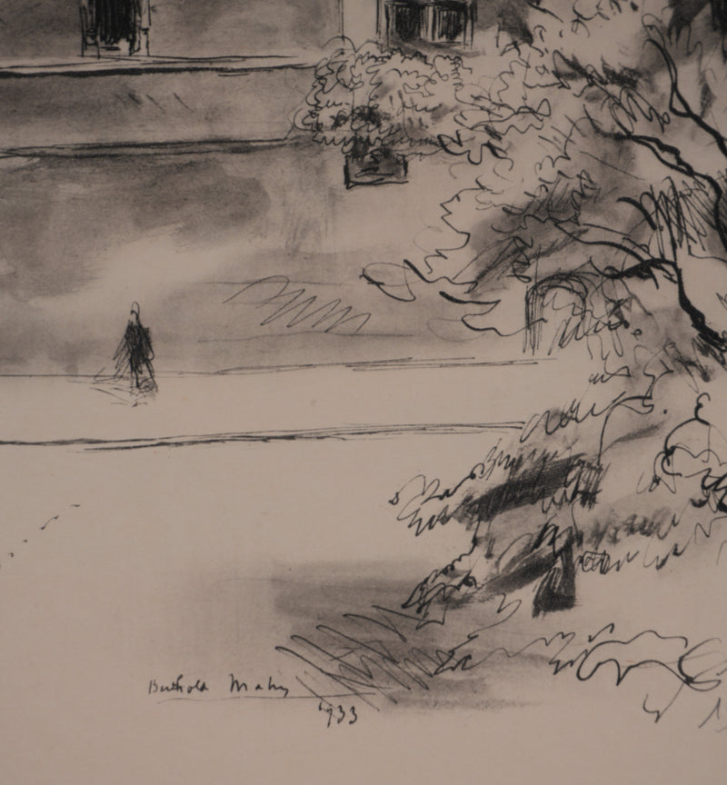 Berthold MAHN : Quartier Latin, Les toits parisiens, Héliogravure signée