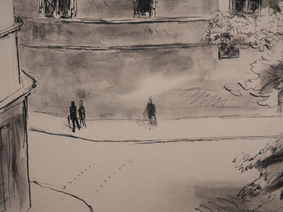 Berthold MAHN : Quartier Latin, Les toits parisiens, Héliogravure signée