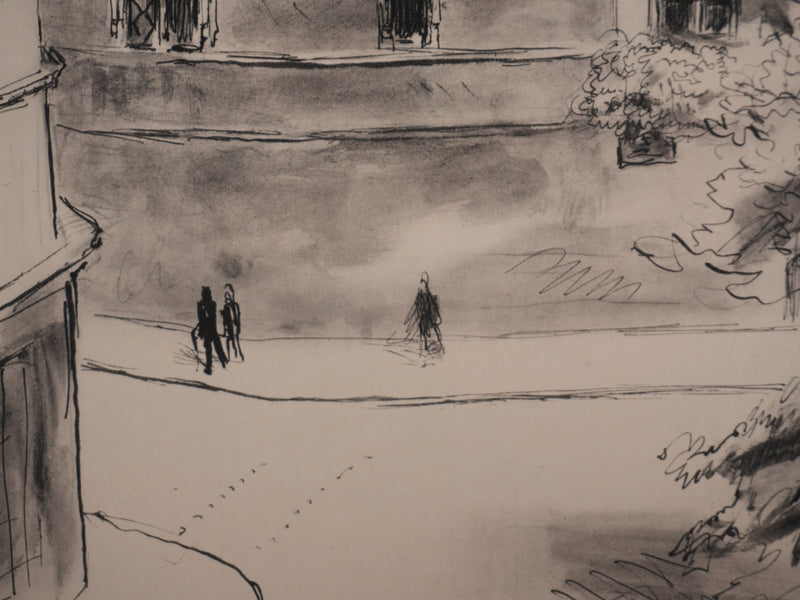 Berthold MAHN : Quartier Latin, Les toits parisiens, Héliogravure signée