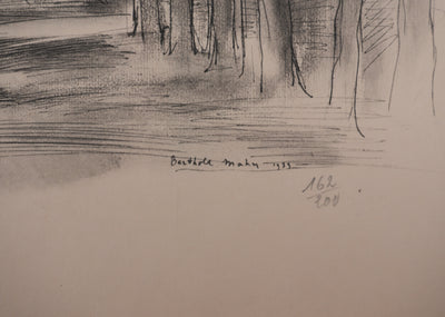 Berthold MAHN : Quartier Latin, Quai de Seine, Héliogravure signée