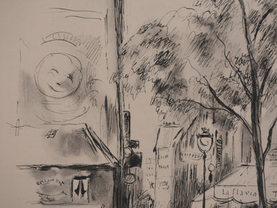 Berthold MAHN : Quartier Latin, Au détour d'une ruelle, Héliogravure signée