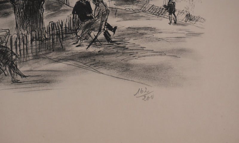Berthold MAHN : Quartier Latin, Les lecteurs, Héliogravure signée