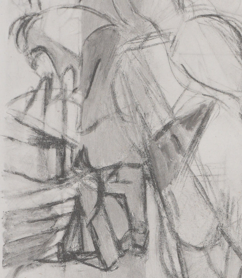 Jacques VILLON : Les vendanges (noir), Gravure originale signée