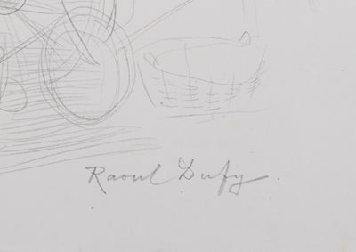 Raoul DUFY : Chariot aux paniers, Lithographie originale signée