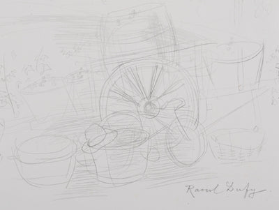 Raoul DUFY : Chariot aux paniers, Lithographie originale signée
