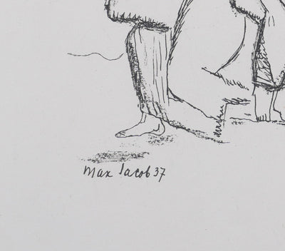 Max JACOB : Le vin de la Cène (noir), Gravure originale signée