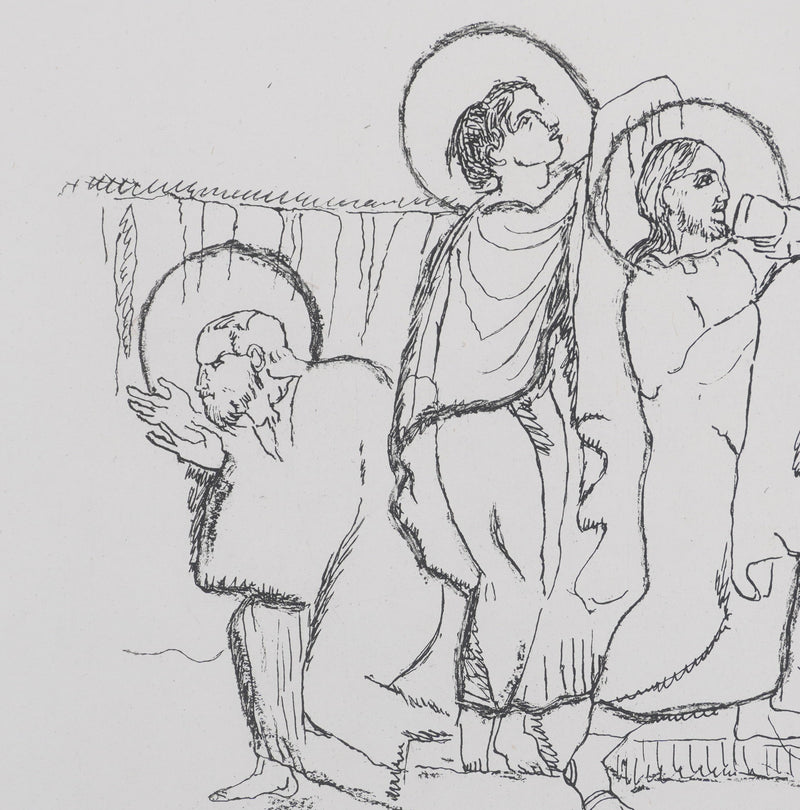 Max JACOB : Le vin de la Cène (noir), Gravure originale signée