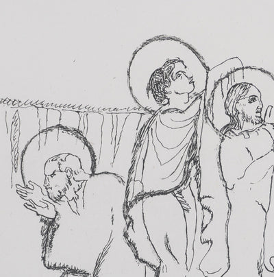 Max JACOB : Le vin de la Cène (noir), Gravure originale signée