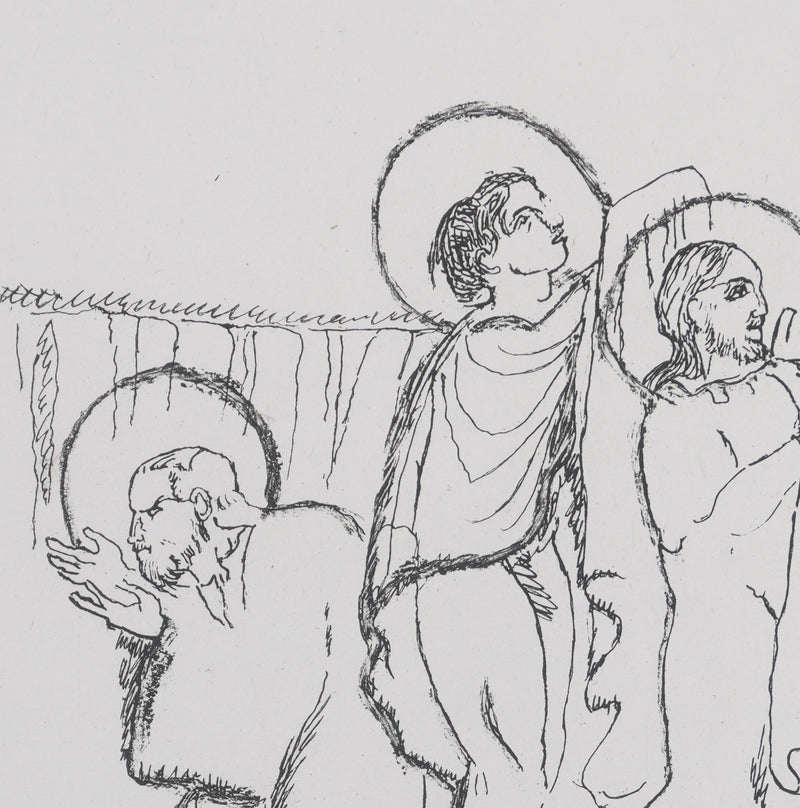 Max JACOB : Le vin de la Cène (noir), Gravure originale signée