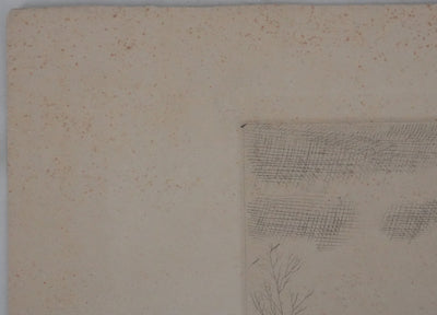 Jean-Emile LABOUREUR : Le marchand d'anguilles, Gravure originale signée