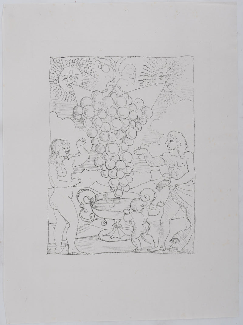 André DERAIN : Offrande à Dionysos, Lithographie originale
