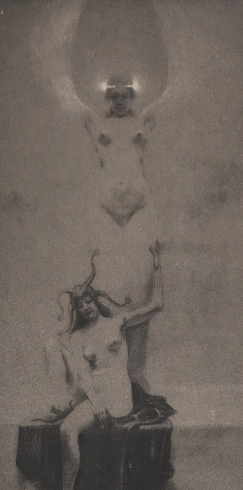 Armand RASSENFOSSE : La folie gardant la chimère, Gravure originale signée