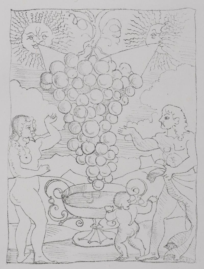 André DERAIN : Offrande à Dionysos, Lithographie originale