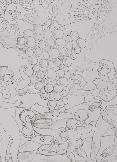 André DERAIN : Offrande à Dionysos, Lithographie originale