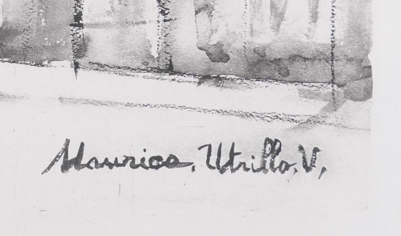 Maurice UTRILLO : Le cabaret des muses (noir), Lithographie originale signée