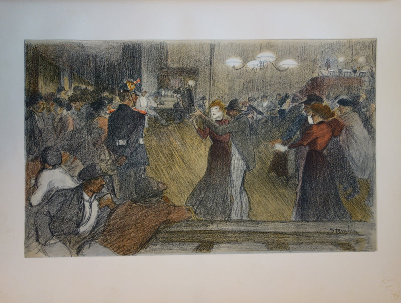 Théophile Alexandre STEINLEN : Bal de Barrière, Lithographie originale signée