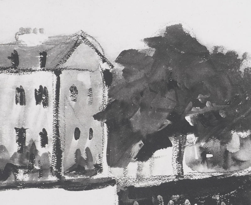 Maurice UTRILLO : Le cabaret des muses (noir), Lithographie originale signée