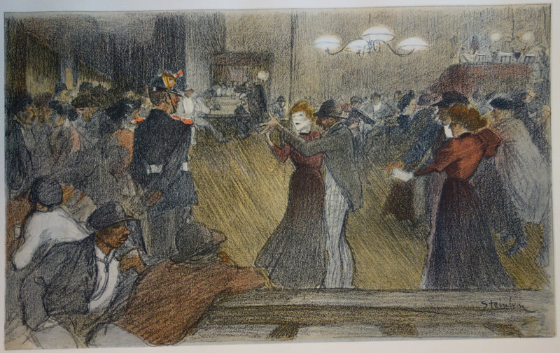 Théophile Alexandre STEINLEN : Bal de Barrière, Lithographie originale signée