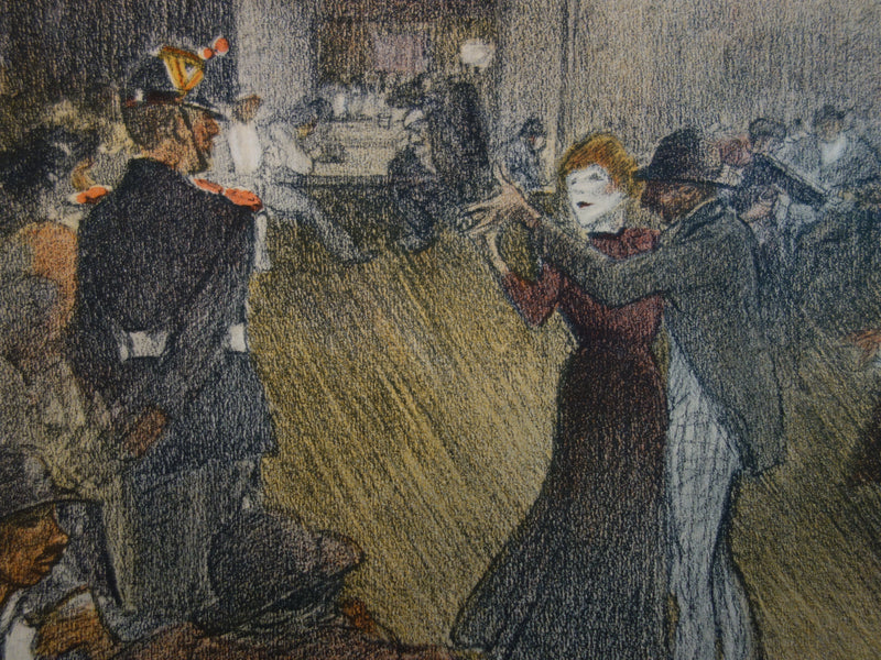Théophile Alexandre STEINLEN : Bal de Barrière, Lithographie originale signée