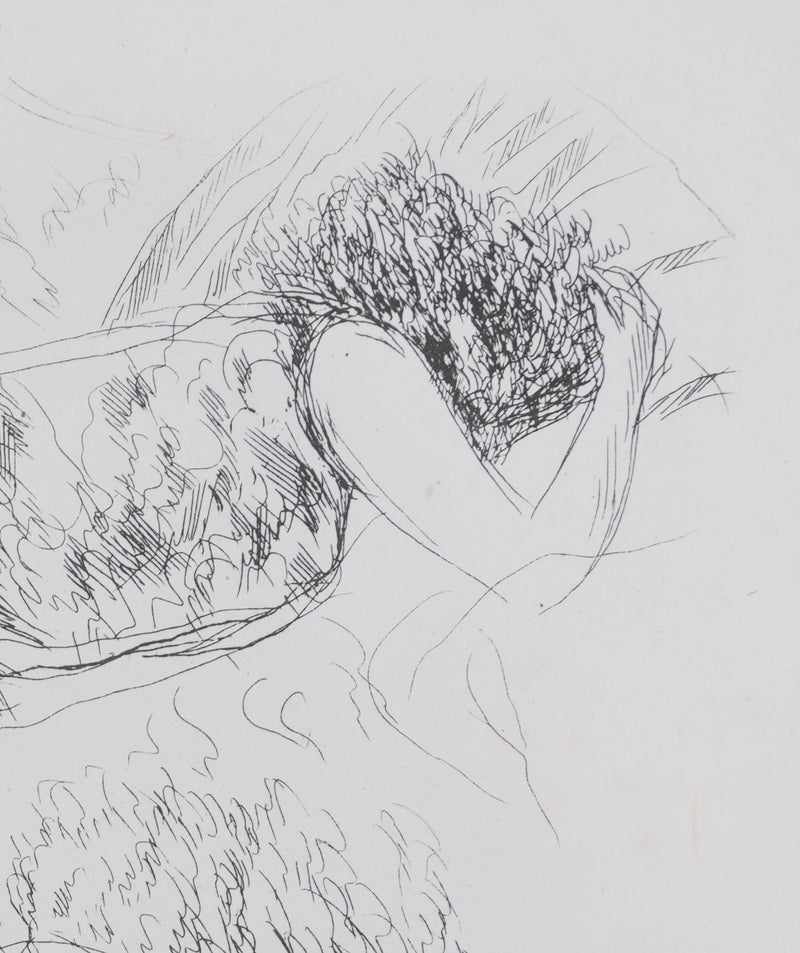 André DUNOYER DE SEGONZAC : La sieste sur le divan, Lithographie originale