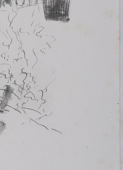 André DUNOYER DE SEGONZAC : Le vendangeur tropézien (noir), Lithographie originale