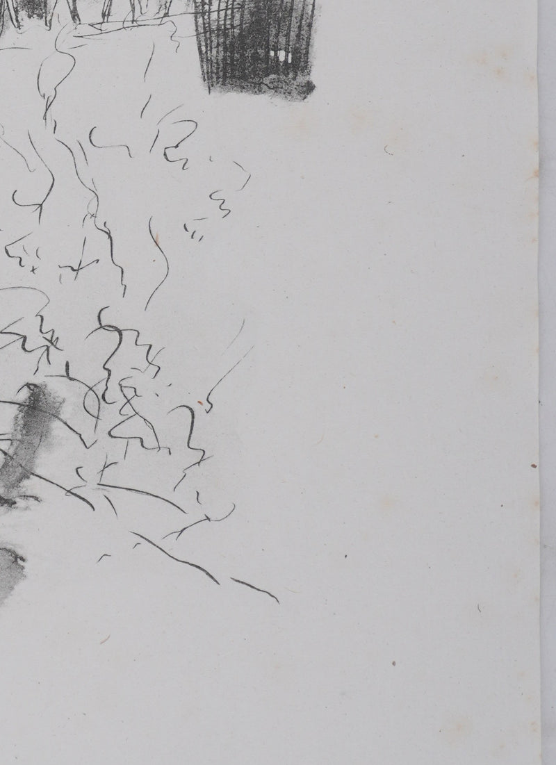 André DUNOYER DE SEGONZAC : Le vendangeur tropézien (noir), Lithographie originale