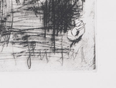 GEN PAUL : L'adjudant (noir), Gravure originale signée