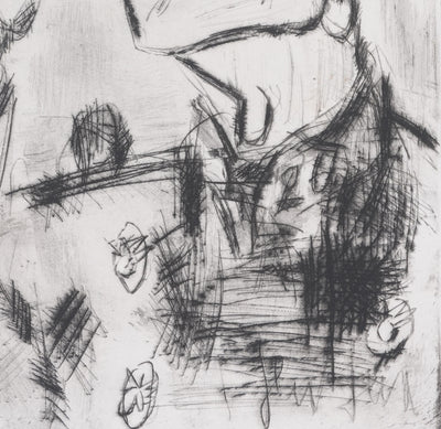 GEN PAUL : L'adjudant (noir), Gravure originale signée