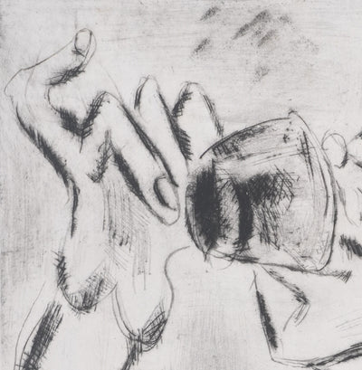 GEN PAUL : L'adjudant (noir), Gravure originale signée