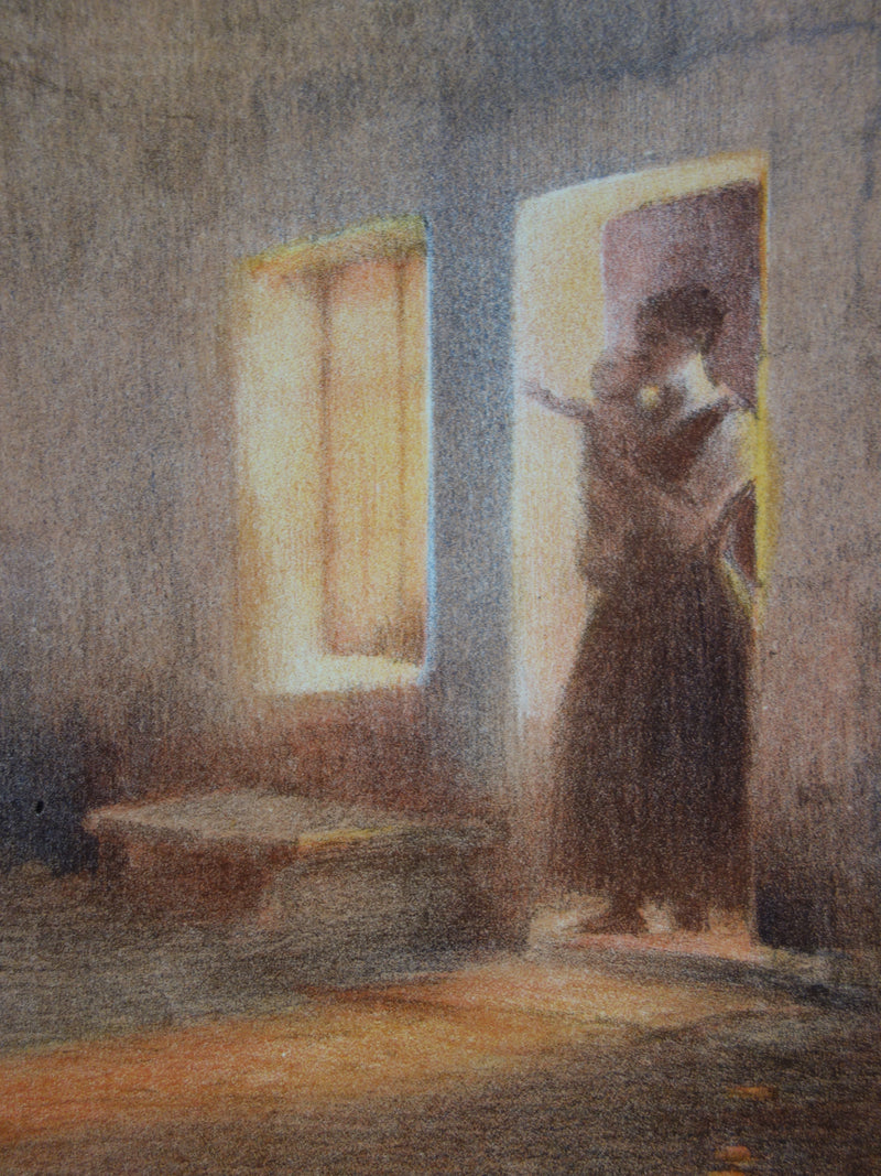 Jules Alexis MUENIER : Le retour des champs, Lithographie originale signée
