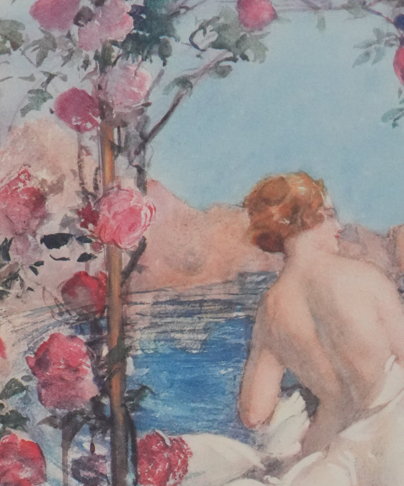 Antoine CALBET : Nue devant la mer, Lithographie originale signée