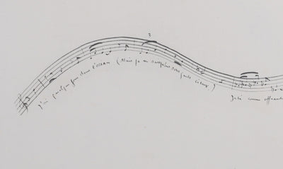 Gotfried HONEGGER : Phrase musicale (noir), Lithographie originale