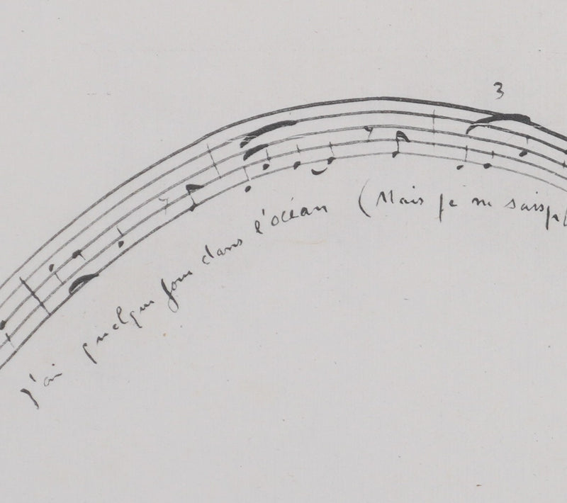 Gotfried HONEGGER : Phrase musicale (noir), Lithographie originale