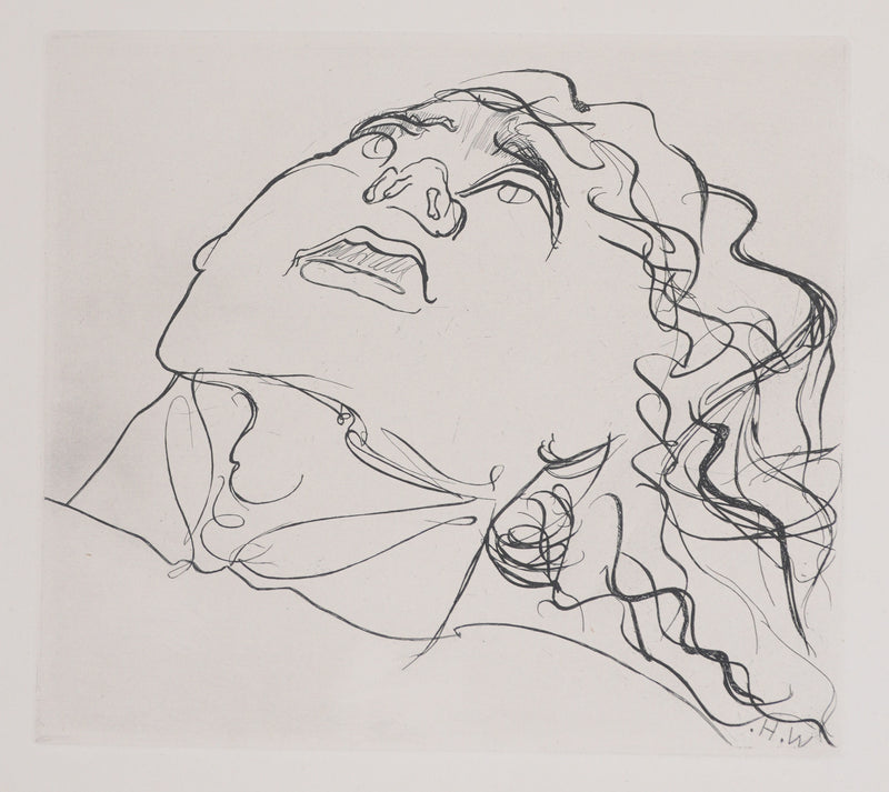 Henry de WAROQUIER : Le visage, Gravure originale signée