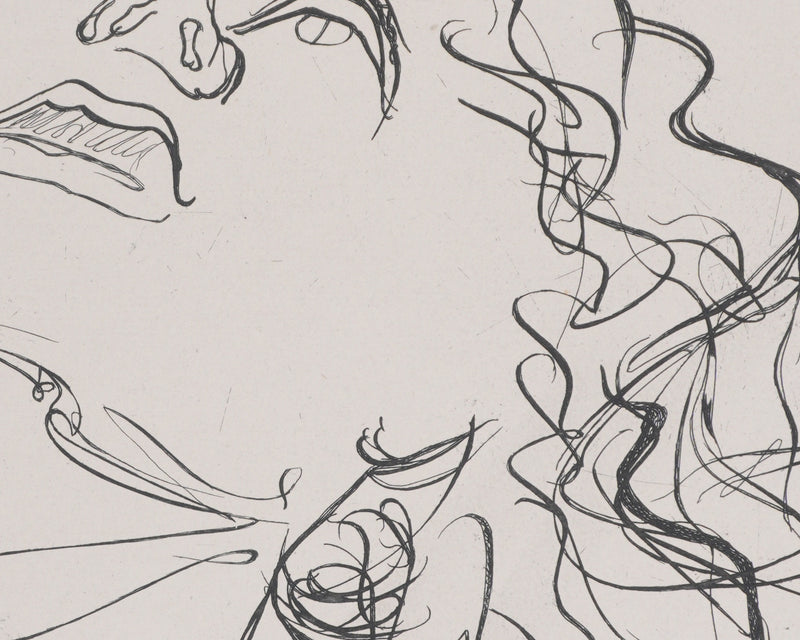 Henry de WAROQUIER : Le visage, Gravure originale signée