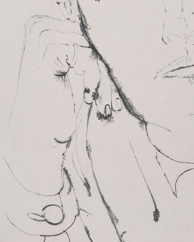 Henry de WAROQUIER : Visage à la main, Gravure originale signée