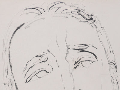 Henry de WAROQUIER : Visage à la main, Gravure originale signée
