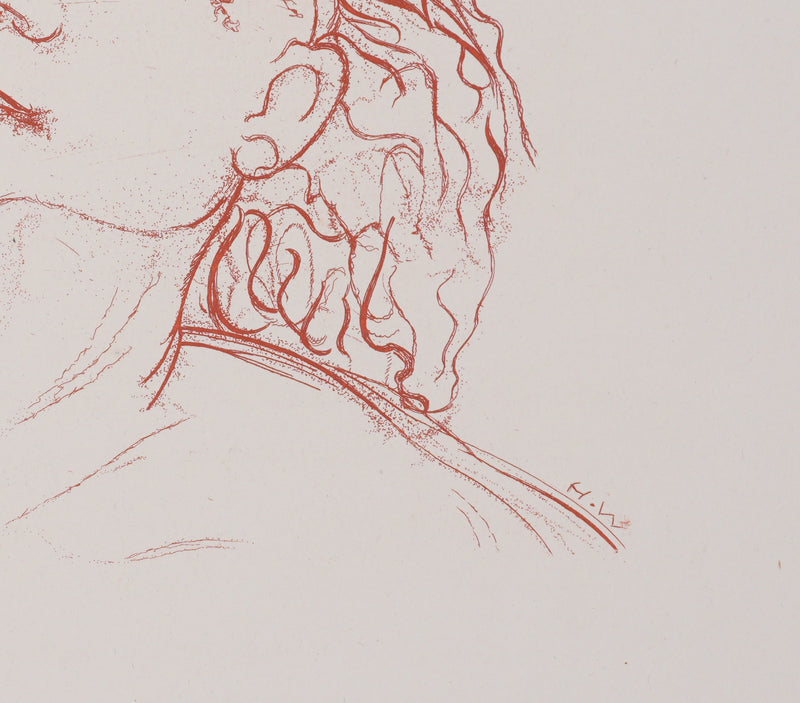 Henry de WAROQUIER : Femme pensive, Gravure originale signée