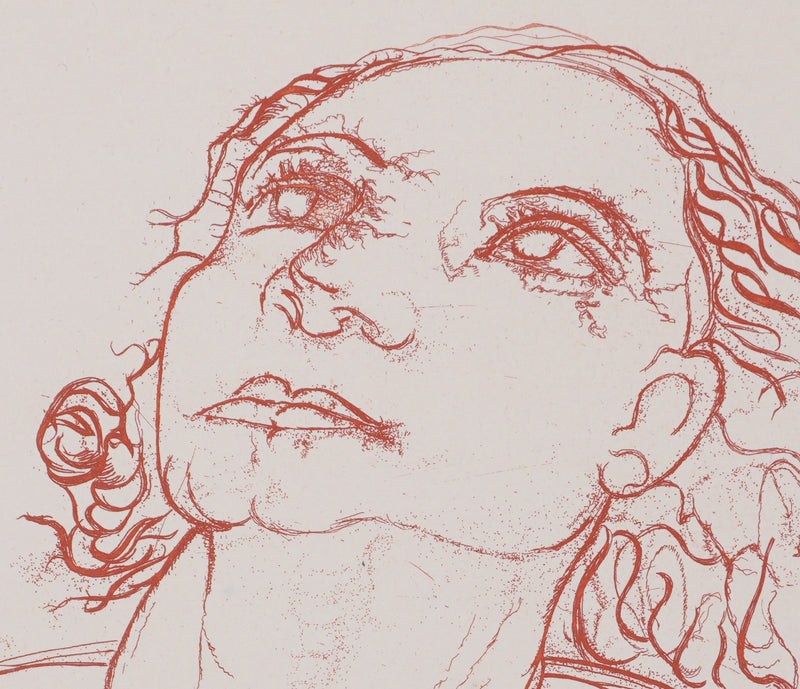 Henry de WAROQUIER : Femme pensive, Gravure originale signée