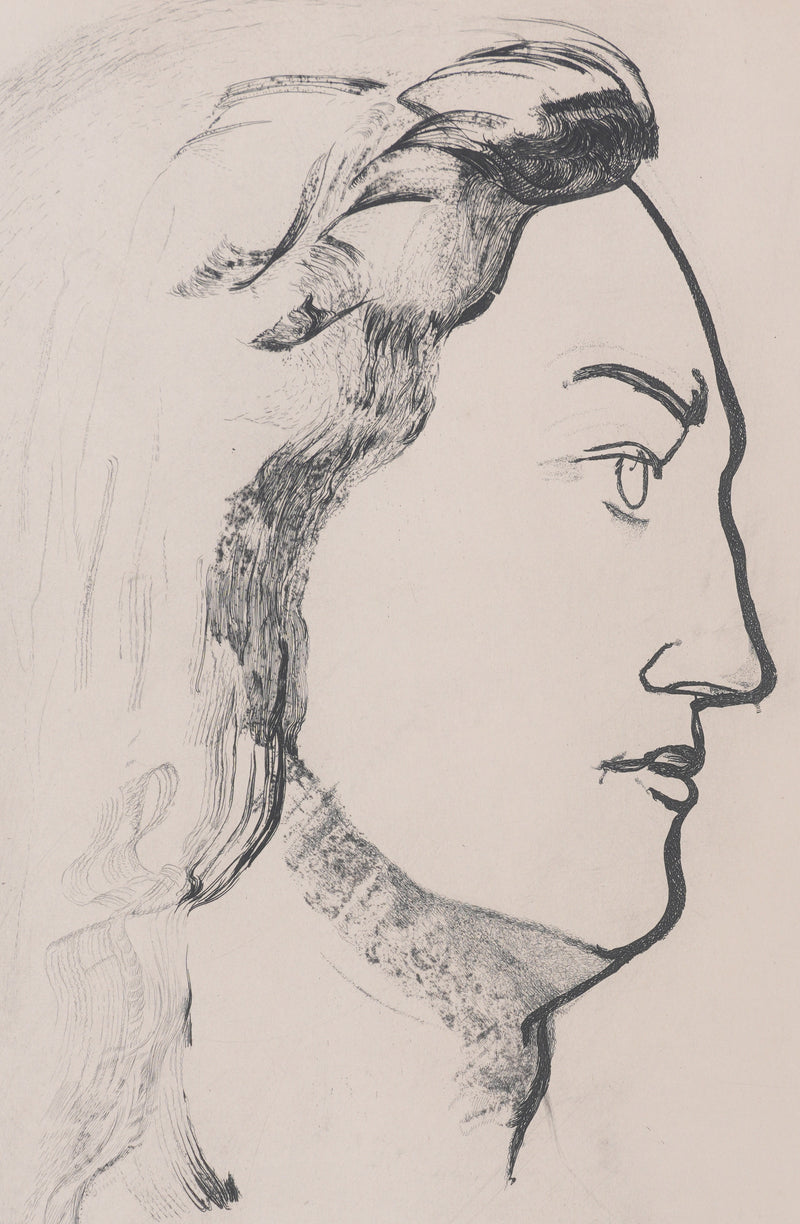 Henry de WAROQUIER : Profil, Gravure originale signée
